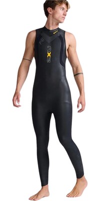 2024 2XU Mnner Propel P:1 rmellos Swim Neoprenanzug MW4992c - Black / Ambition